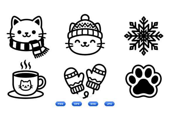 Cozy Cat Winter Icons SVG: A Designer's Stitch Review