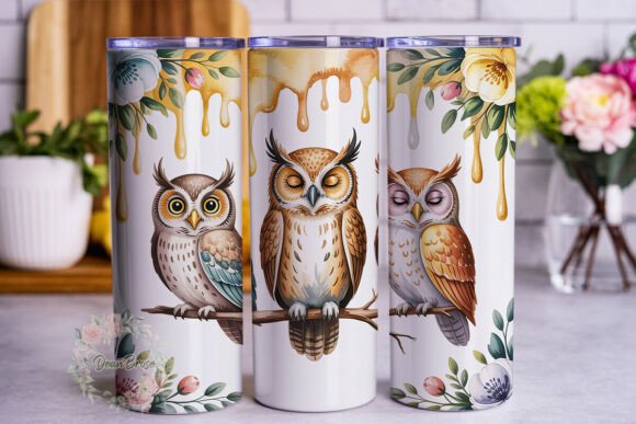 Cute Owls Floral Honey 20oz Tumbler Wrap Review