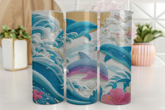 Dolphin Tumbler Wrap Floral Tropical Review