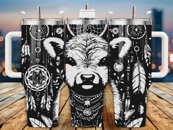 Dreamcatcher Cow 40oz Tumbler Wrap: A Designer's Review