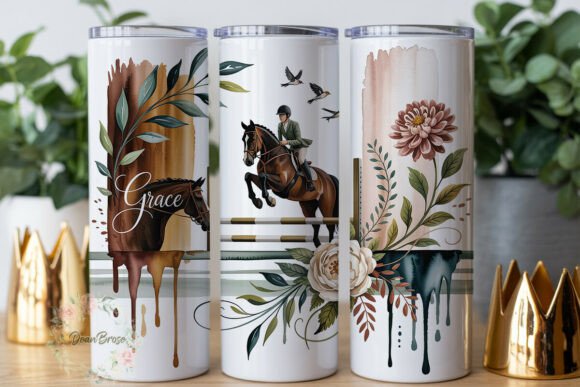 Equestrian Floral Art: A Designer's Review for 20oz Wraps