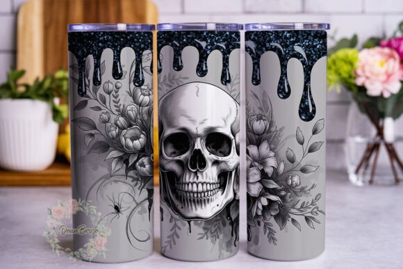 Gothic Skull Drip Floral 20oz Tumbler Review