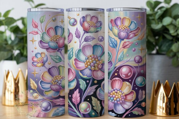 Iridescent Pastel Floral Tumbler Wrap: A Designer's Review