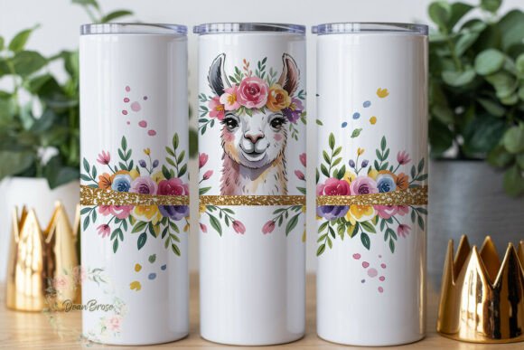 Llama Floral Crown: A Designer's Review for 20oz Wraps
