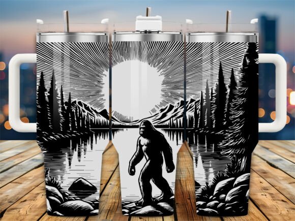 Patriotic Sasquatch 40oz Tumbler Design Review