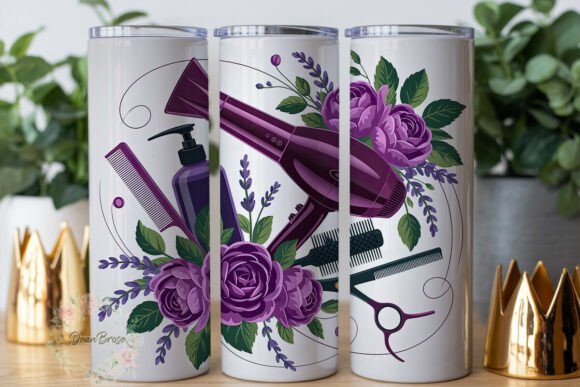 Purple Hair Stylist Floral 20oz Tumbler Review