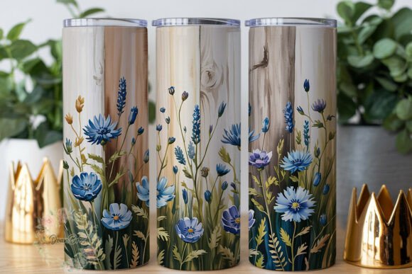 Review: Blue Floral Wood Grain 20oz Tumbler Wrap