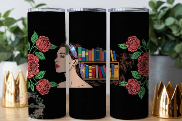 Review: Book Lover Glitter Roses 20oz Tumbler Design