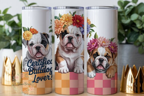 Review: Floral Bulldog Lover 20oz Tumbler Wrap Design