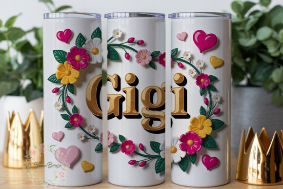 Review: Gigi Gold Floral Hearts 20oz Tumbler Design