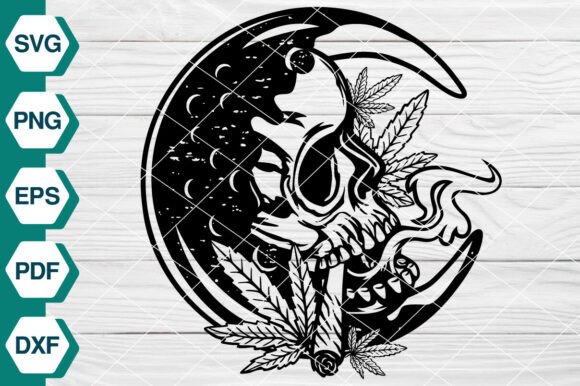 Review: Smoking Weed Moon High SVG EP598 for Embroidery
