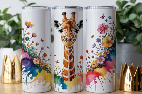 Review: Vibrant Watercolor Giraffe 20oz Tumbler Design