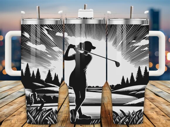 Review: Woman Golfer Silhouette 40oz Tumbler Design