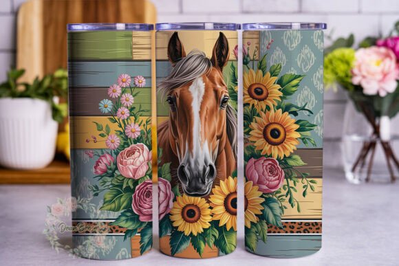 Rustic Horse Floral 20oz Tumbler Wrap Review