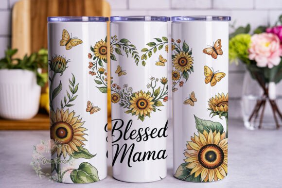 Sunflower Butterfly Blessed Mama Tumbler Review