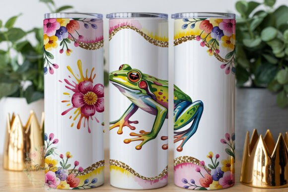 Vibrant Watercolor Frog Flower Tumbler Review