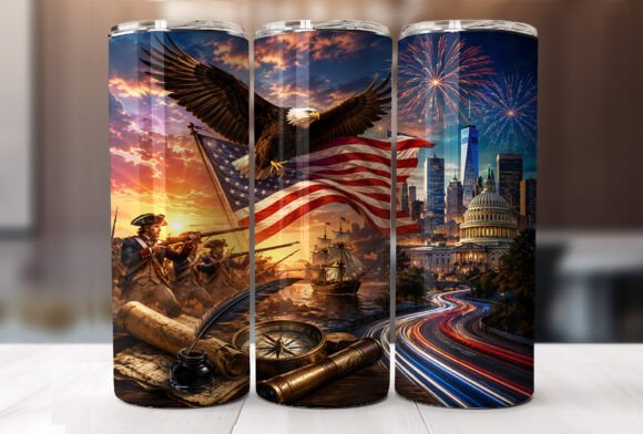 Vintage Patriotic American Tumbler Wrap Review