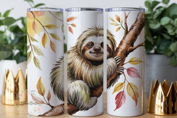 Watercolor Sloth Branch 20oz Tumbler Design Review